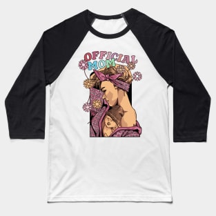 Groovy Official Mom Forever Mother Cartoon Baseball T-Shirt